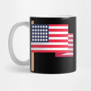 American Flag Baseball Shirt Patriotic USA 4th of July Gift Mug